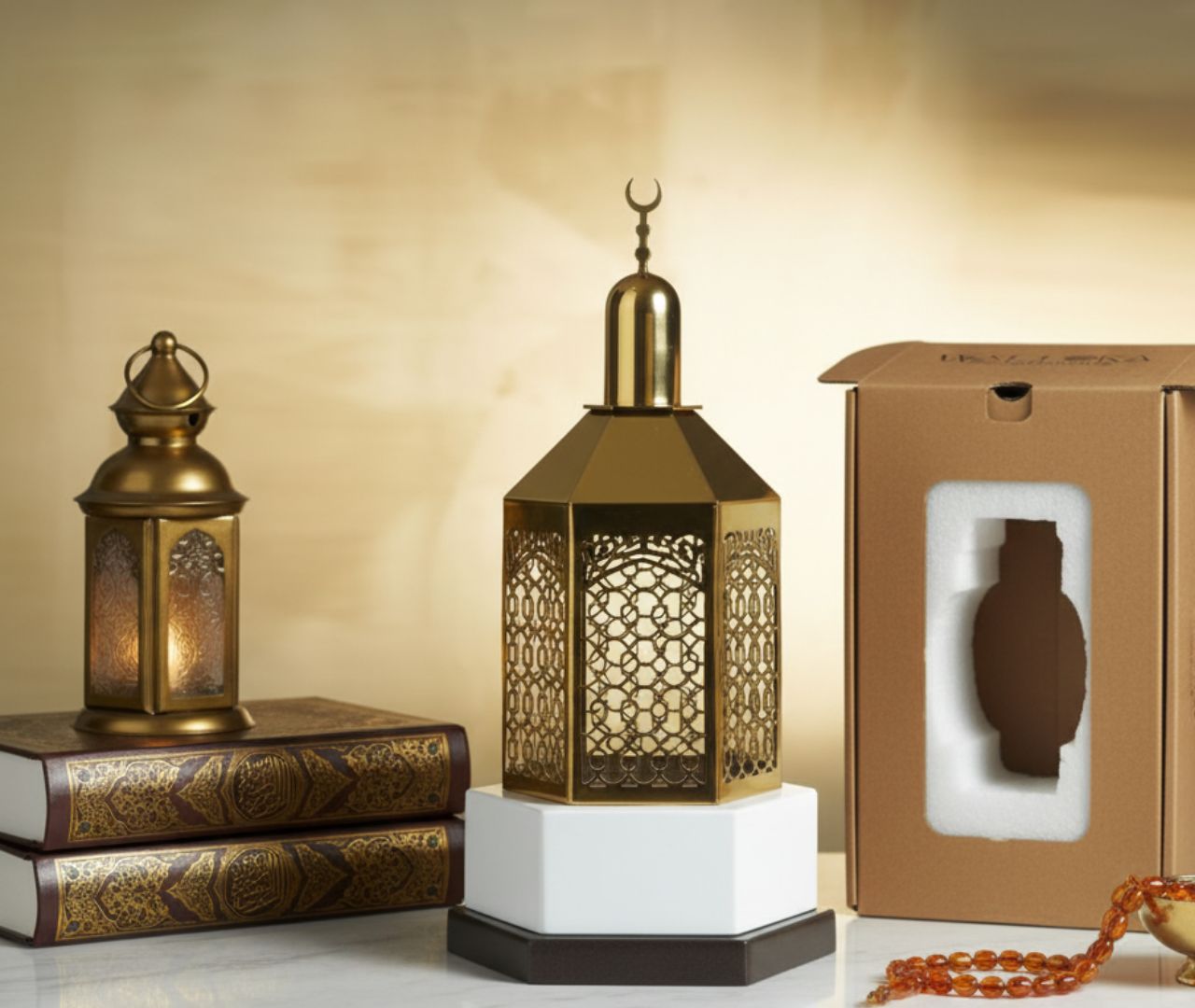 Maqam Ibrahim Table Decor – A Rare Spiritual Treasure-Gold