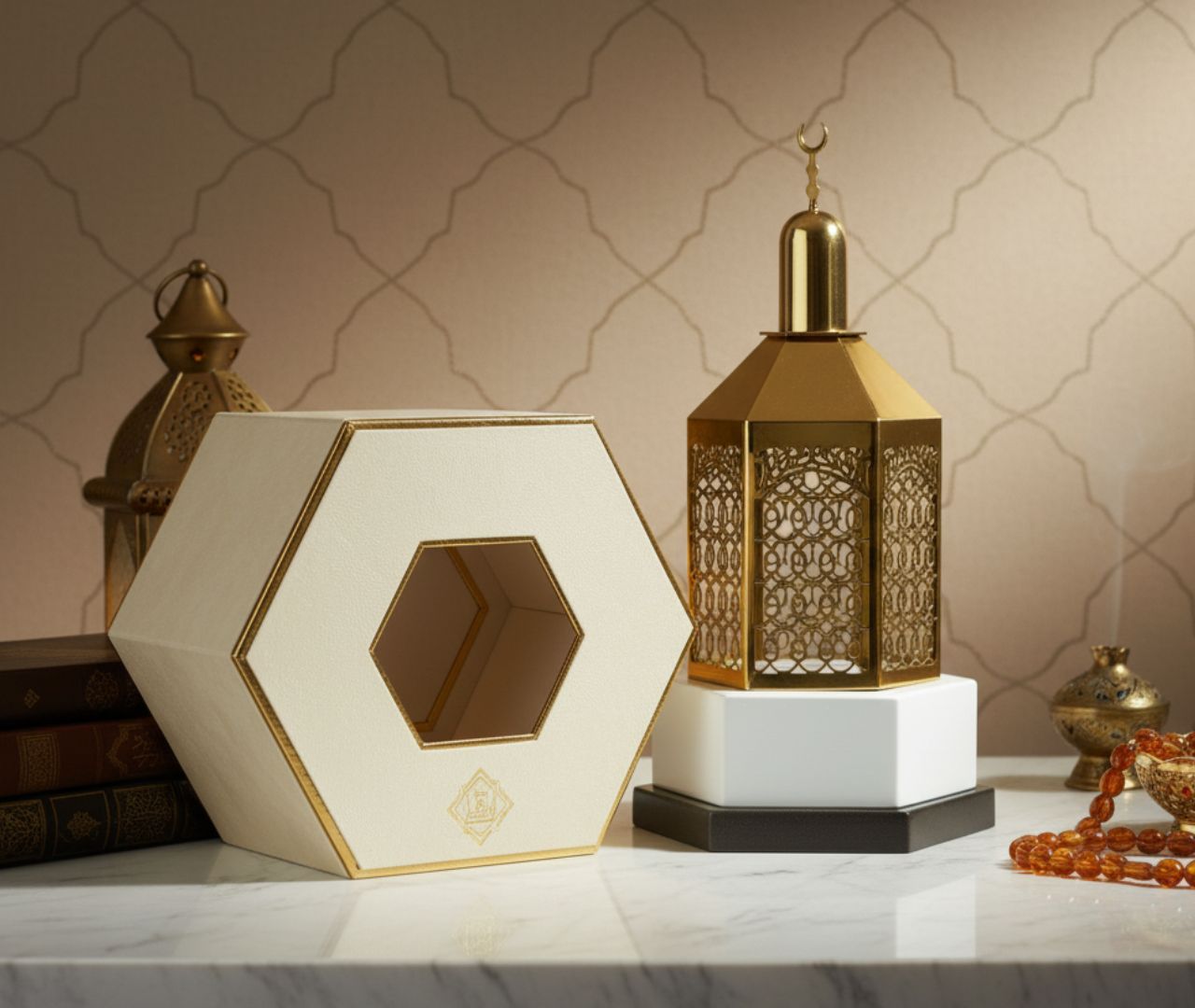 Maqam Ibrahim Table Decor – A Rare Spiritual Treasure-Gold